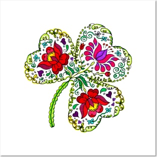 Flowery Shamrock Posters and Art